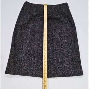 Chadwick's Women’s Herringbone Tweed Pencil Skirt Lined Gray Black Size 6